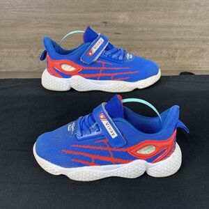 Vivay Boys Spiderman Size 34 Blue Sneakers Lightweight Athletic Sports Running